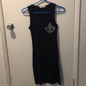 Black tank top angel wings dress